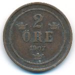 Швеция, 2 эре (1907 г.)