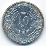 Антильские острова, 10 центов (2008 г.)