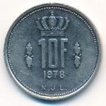 Luxemburg, 10 francs, 1978