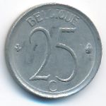 Belgium, 25 centimes, 1964