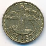 Barbados, 5 cents, 1979