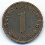 Nazi Germany, 1 reichspfennig, 1939