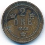 Швеция, 2 эре (1889 г.)
