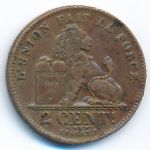 Belgium, 2 centimes, 1912