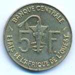 Западная Африка, 5 франков (1967–1989 г.)
