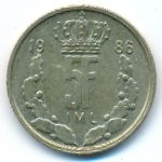 Luxemburg, 5 francs, 1986