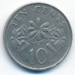 Singapore, 10 cents, 1988