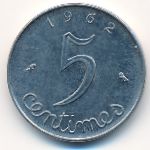 France, 5 centimes, 1962