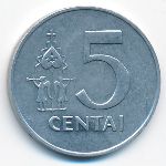 Lithuania, 5 centai, 1991