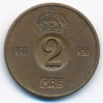 Швеция, 2 эре (1953 г.)