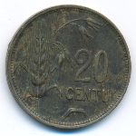 Литва, 20 центов (1925 г.)