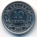 Белиз, 10 центов (1980–2000 г.)