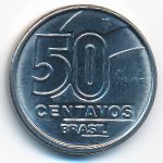 Brazil, 50 centavos, 1989