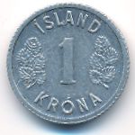 Iceland, 1 krona, 1980