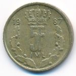 Luxemburg, 5 francs, 1987