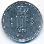 Luxemburg, 10 francs, 1972