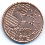 Brazil, 5 centavos, 2010