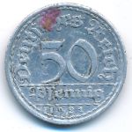 Weimar Republic, 50 pfennig, 1921