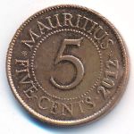Маврикий, 5 центов (2012 г.)
