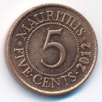 Маврикий, 5 центов (2012 г.)