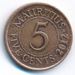 Маврикий, 5 центов (2012 г.)