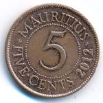 Маврикий, 5 центов (2012 г.)