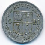 Mauritius, 1 rupee, 1990