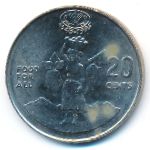 Solomon Islands, 20 cents, 1995
