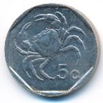 Malta, 5 cents, 1991