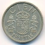 Spain, 100 pesetas, 1982–1990