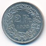 Switzerland, 2 francs, 1993