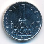Czech, 1 koruna, 2000