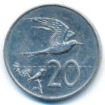 Cook Islands, 20 cents, 1987–1994