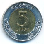 Литва, 5 лит (1998–2013 г.)