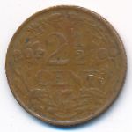 Кюрасао, 2 1/2 цента (1948 г.)
