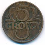 Польша, 5 грошей (1937 г.)