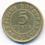Британский Гондурас, 5 центов (1964–1969 г.)