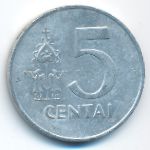 Lithuania, 5 centai, 1991