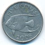 Бермудские острова, 5 центов (2008 г.)