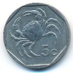 Malta, 5 cents, 1991