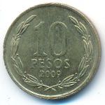 Chile, 10 pesos, 2009