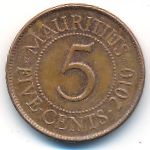 Маврикий, 5 центов (2010 г.)