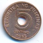Филиппины, 5 сентимо (1995 г.)