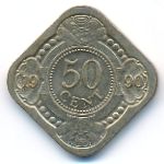 Антильские острова, 50 центов (1990 г.)