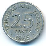 Тринидад и Тобаго, 25 центов (1966–1972 г.)