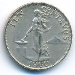 Philippines, 10 centavos, 1960