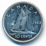 Канада, 10 центов (1963 г.)