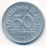 Веймарская республика, 50 пфеннигов (1921 г.)