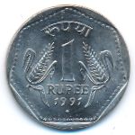 India, 1 rupee, 1990–1991