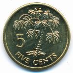 Seychelles, 5 cents, 1997